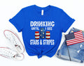 Drinking Until I See Stars and Stripes ShirtFourth Of July ShirtPatriotic ShirtIndependence Day ShirtPatriotic Family ShirtMemorial Day Graphic Tee – Feel-Good Design · Great Gift For Fans