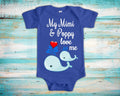 Mimi Poppy Love Me Cute Whale Baby Bodysuit Tshirt or Toddler Shirt Can Be Custom Personalized with any Grandma Name Grandpa Name Graphic Tee – Cozy Vibes · Must-Have Style