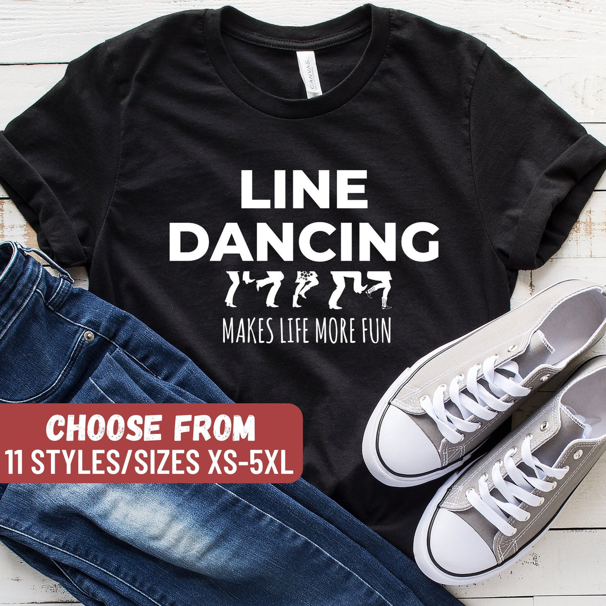 Line Dancing Shirt Line Dancing Gift Line Dancing Lover Line Dancer Gift Country Shirt Line Dancing Makes Life More Fun TShirt Graphic Tee – Premium Graphic · Top Pick For Any Outfit