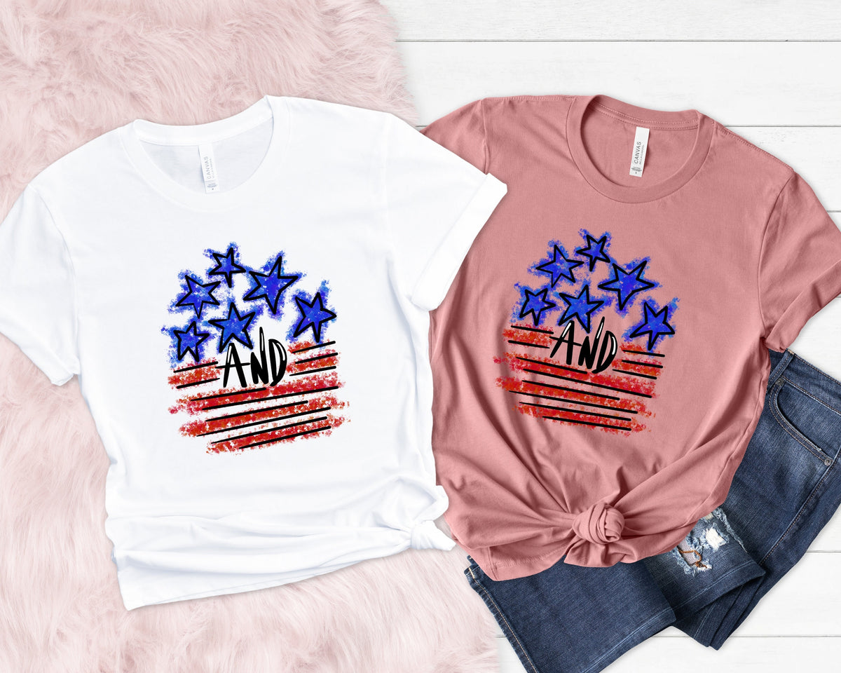 Stars and Stripes Shirt Retro American Flag 4th of July Shirts Stars Peace and Stripes Retro American Flag Shirt 4th of July Merica Graphic Tee – Soft Feel · Must-Have Style