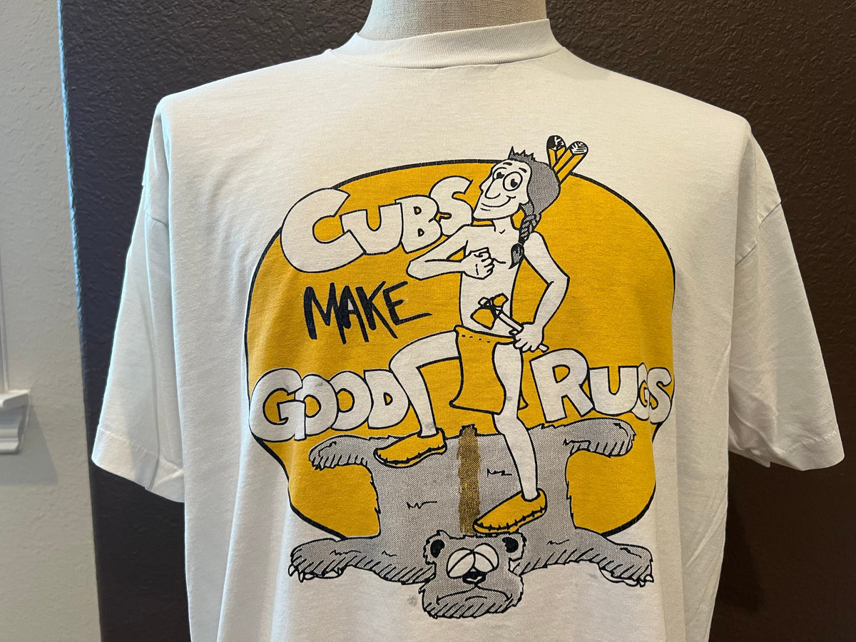 Vintage 9039s Cubs Make Good Rugs White T Shirt Size XL Graphic Tee – Cozy Vibes · Must-Have Style