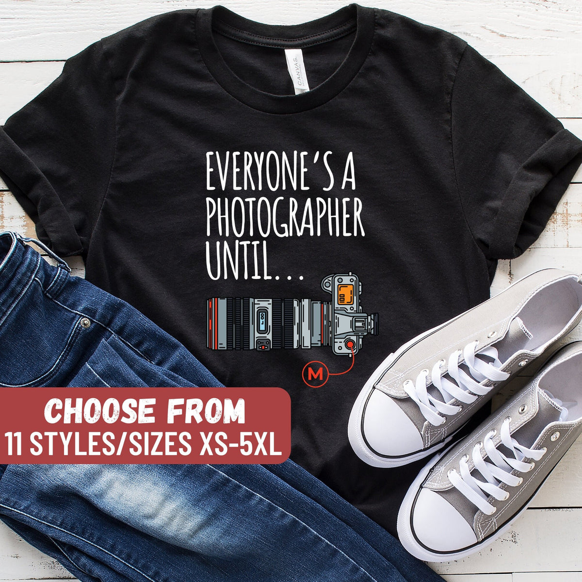 Funny Photographer Shirt Photographer Gift Photography Shirt Photography Gift Everyone39s A Photographer Until Manual Mode TShirt Graphic Tee – Cozy Vibes · High-Quality Print