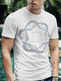 Square in a Circle Made To Order Men T Shirt White Graphic Tee – Premium Graphic · High-Quality Print