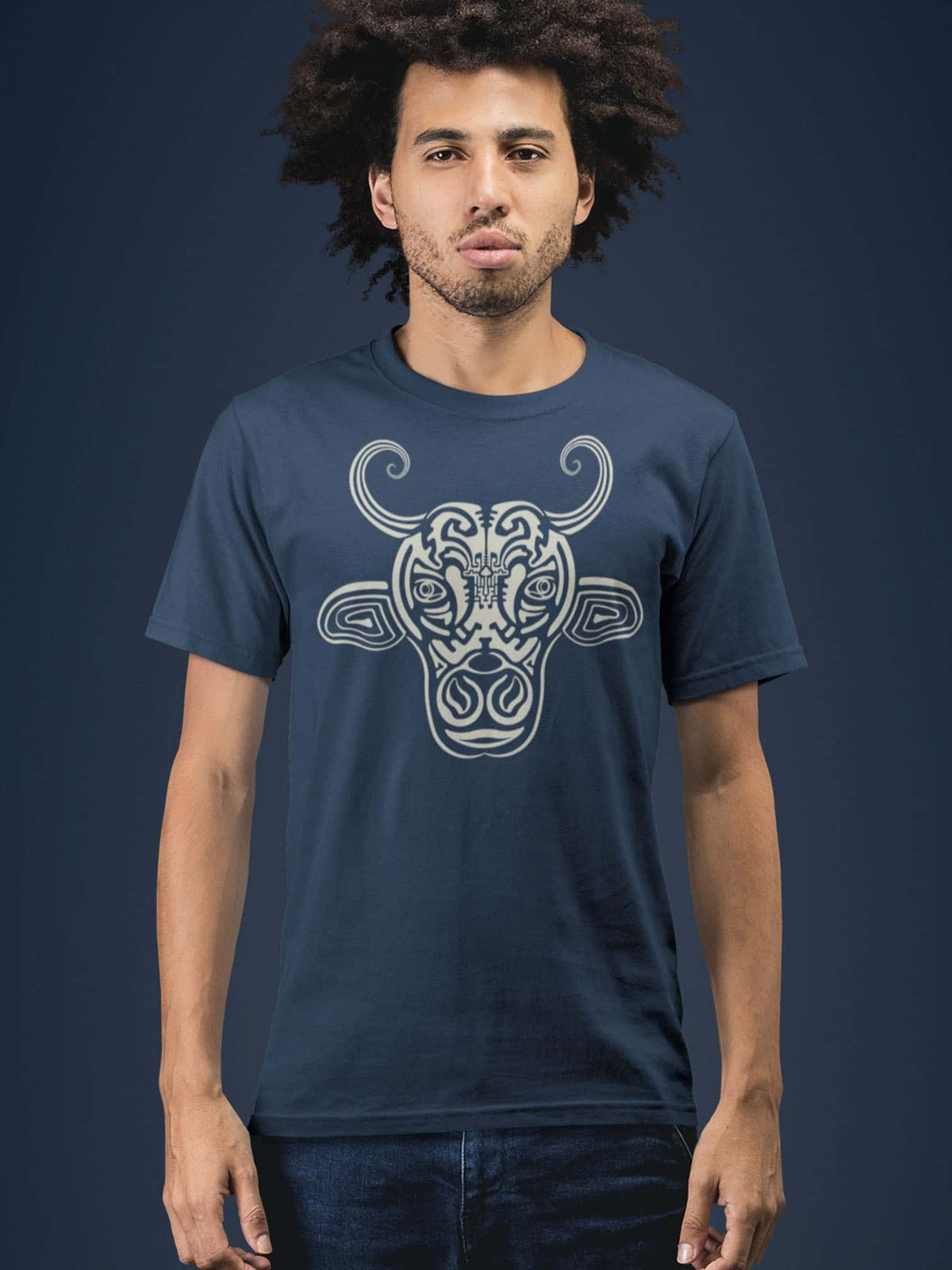 Holy Cow Made To Order Men T Shirt Navy Blue Graphic Tee – Easygoing Wear · Must-Have Style