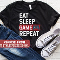 Gaming Shirt Gamer Shirt Video Gamer Shirt Video Game Shirt Funny Gamer Shirt Funny Gaming Shirt Game Eat Sleep Game Repeat TShirt Graphic Tee – Premium Graphic · Trending Graphic Apparel