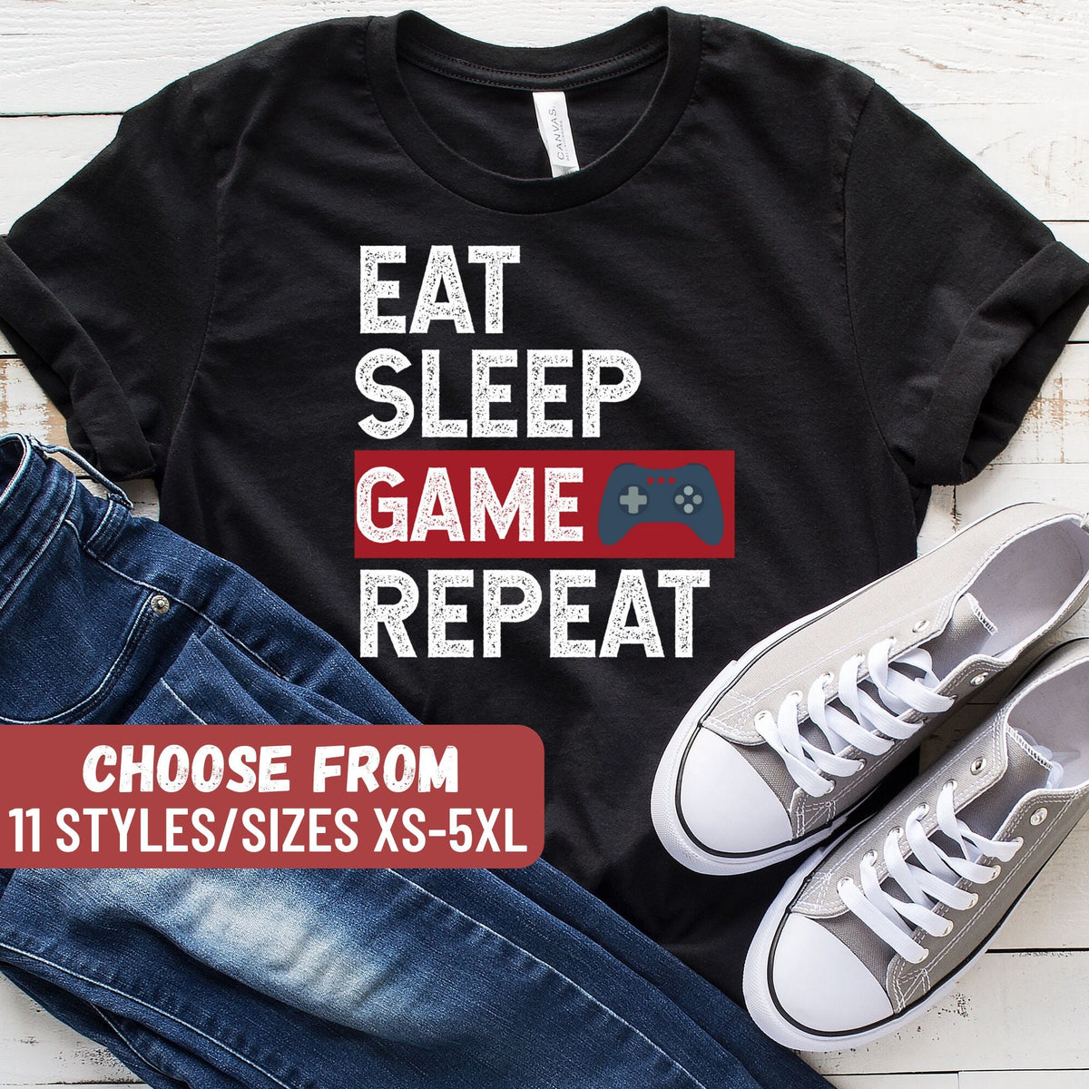 Gaming Shirt Gamer Shirt Video Gamer Shirt Video Game Shirt Funny Gamer Shirt Funny Gaming Shirt Game Eat Sleep Game Repeat TShirt Graphic Tee – Premium Graphic · Trending Graphic Apparel