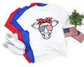 Patriotic Cow Shirt 4th Of July T Shirt Independence Day Shirt America Flag Highland Cow Tee Cow Bandana USA Tees American Cow T shirt Graphic Tee – Easygoing Wear · Trending Graphic Apparel