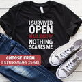Funny Cardiologist Shirt Cardiology Gift Heart Surgeon Tee Heart Doctor I Survived Open Heart Surgery Nothing Scares Me TShirt Graphic Tee – Fan Favorite · High-Quality Print