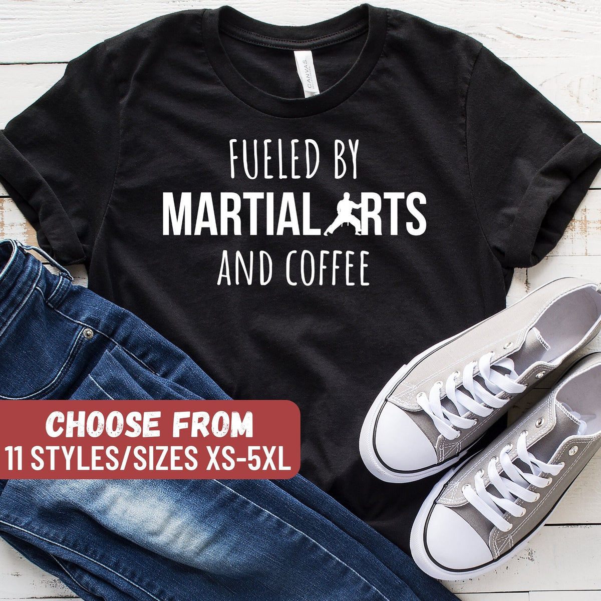 Funny Karate Shirt Karate Instructor Gift Martial Arts Shirt Karate Gift Martial Arts Teacher Fueled By Martial Arts And Coffee TShirt Graphic Tee – Everyday Comfort · High-Quality Print