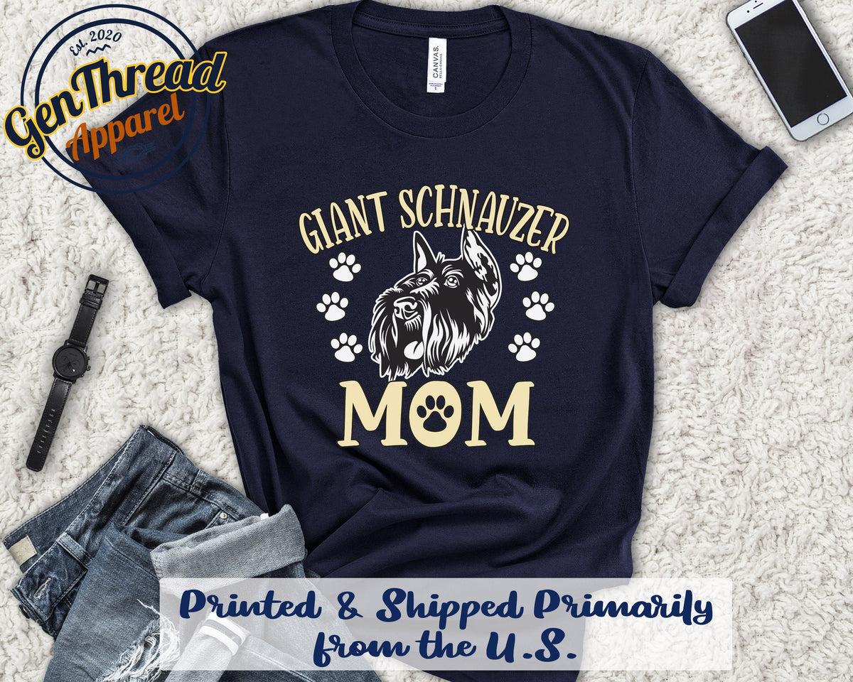 Giant Schnauzer Mom Giant Schnauzer Shirt Gift Mama New Dog Parent Dog Owner Lover Breed Tee Tank Hoodie A3346 Hoodie – Feel-Good Design · High-Quality Print