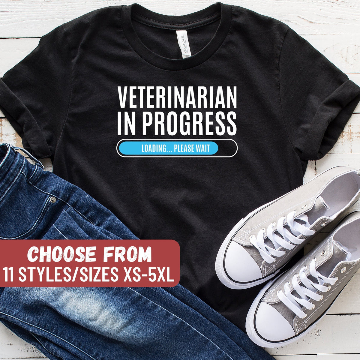 Veterinarian Shirt Funny Vet Gift Veterinarian Gift Veterinarian School Student Veterinarian In Progress Loading Please Wait TShirt Graphic Tee – Bold Style · Top Pick For Any Outfit