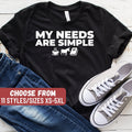 Donkey Shirt Funny Donkey Shirt Donkey Lover Gift Donkey Tee Donkey TShirt My Needs Are Simple Coffee Donkey Reading TShirt Graphic Tee – Easygoing Wear · High-Quality Print