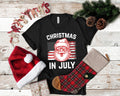 Christmas In July USA Flag Shirt American Santa Xmas July Tank Top TShirt Womens Tee Hoodie Sweatshirt Tank Top Kids Tee Toddler Hoodie – Fan Favorite · Great Gift For Fans