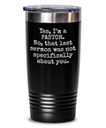 Pastor Tumbler Funny Pastor Gift Preacher Present That Last Sermon Graphic Tee – Feel-Good Design · Perfect For Daily Wear