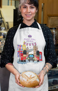 Baking Apron Queens Platinum Jubilee Cooking Apron Baking Union Jack Queen Elizabeth II Royal Family Crown Graphic Tee – Bold Style · Must-Have Style