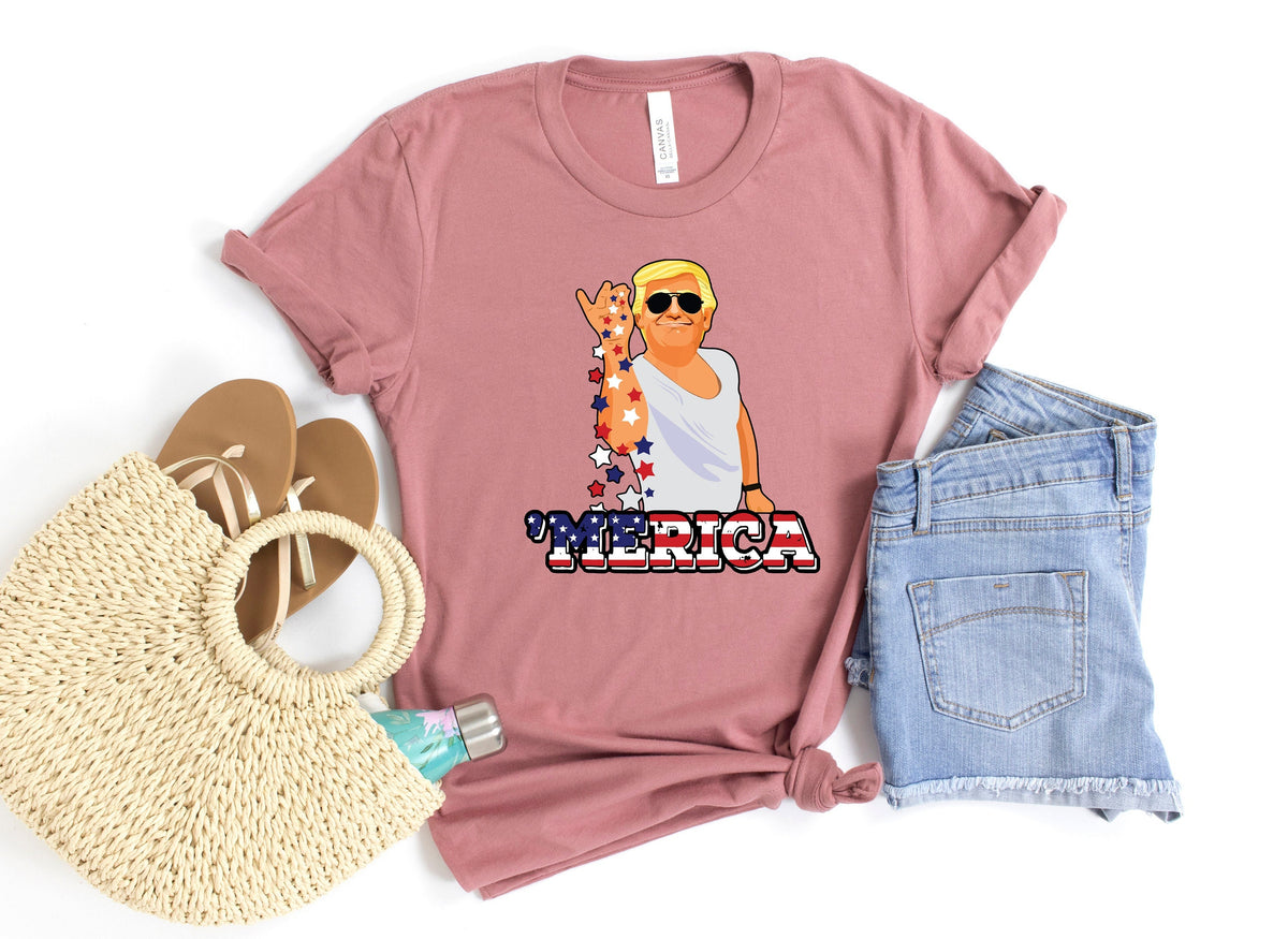 Trump 39Merica Tshirt Trump Bae Funny 4th of July Shirt Trump Salt Tshirt 4th Of July Shirt Salt Bae Style Funny 4th of July Trump Tee Graphic Tee – Soft Feel · High-Quality Print