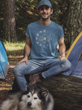Moon Time Made To Order Men T Shirt Faded Denim Graphic Tee – Easygoing Wear · Top Pick For Any Outfit