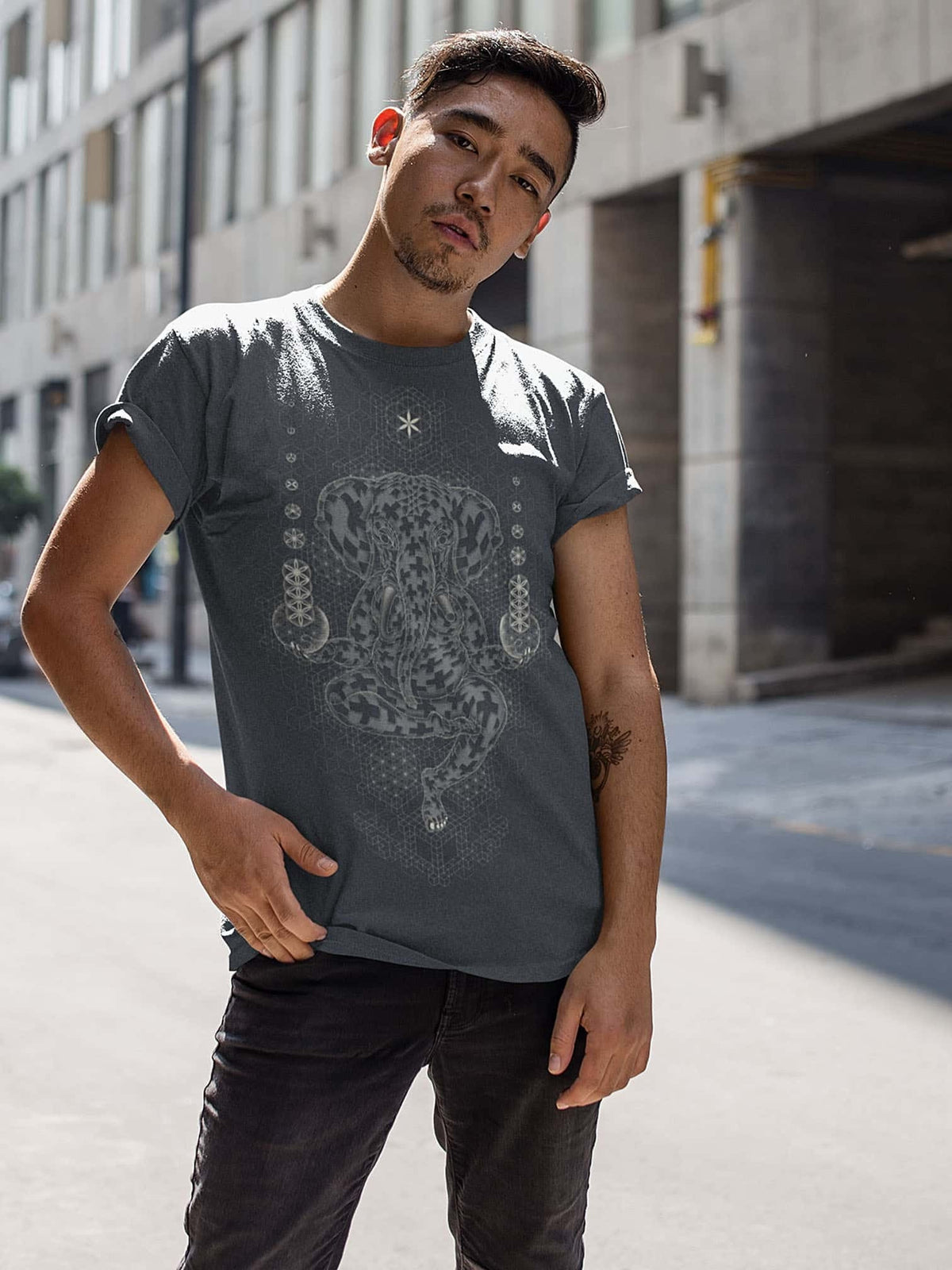Ganescher Made To Order Men T Shirt Light Charcoal Graphic Tee – Warm & Stylish · Must-Have Style