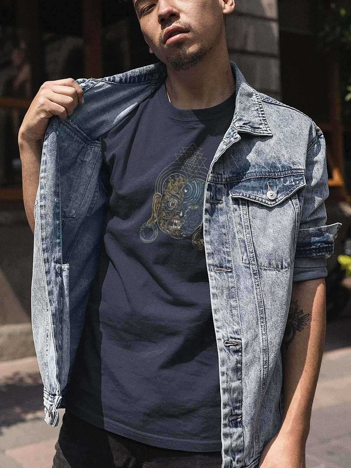 Tripura Face Made To Order Men T Shirt Navy Blue Graphic Tee – Cozy Vibes · Top Pick For Any Outfit