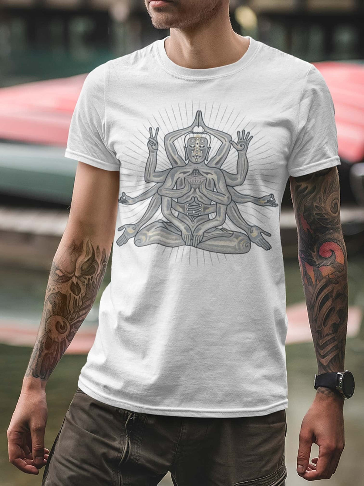 Sheva Made To Order Men T Shirt White Graphic Tee – Aesthetic Look · Great Gift For Fans