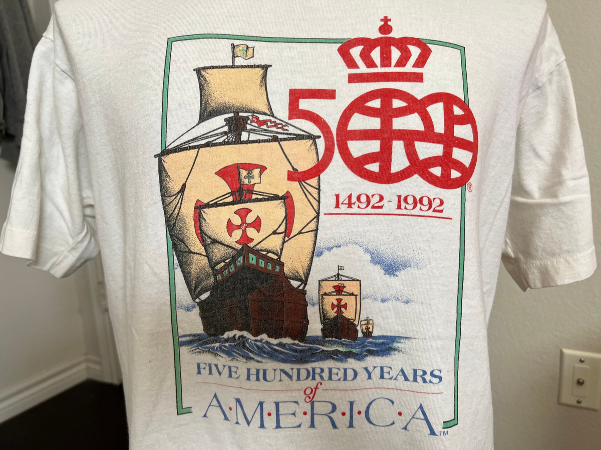 Vintage 9039s 500 Years of America 1992 Columbus T Shirt L Graphic Tee – Feel-Good Design · High-Quality Print