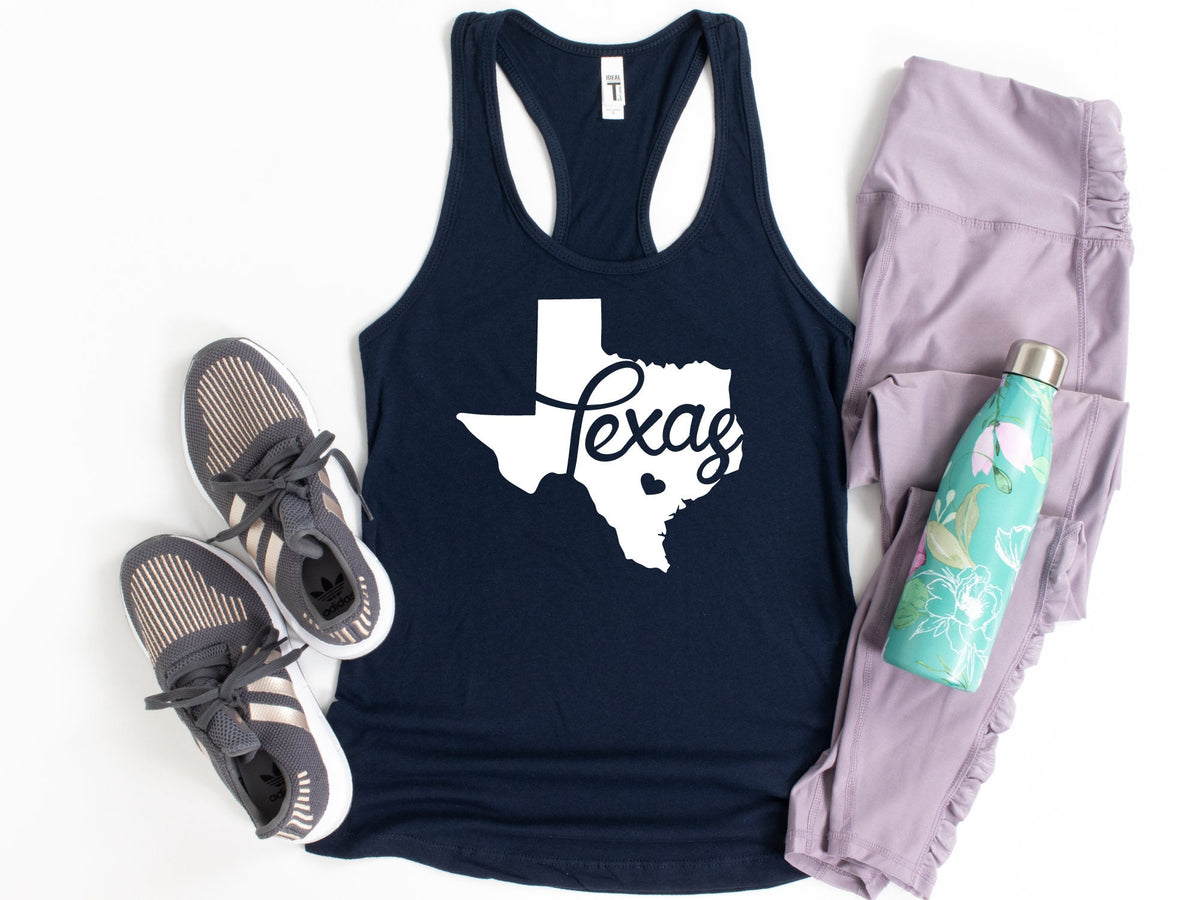Texas Tank Top Texas Map Silhouette Tank Tops Texas State Racerback Tank Top Gift For Texas Lover Texas Home Shirt Texas Lover Shirt Tank Top – Feel-Good Design · High-Quality Print