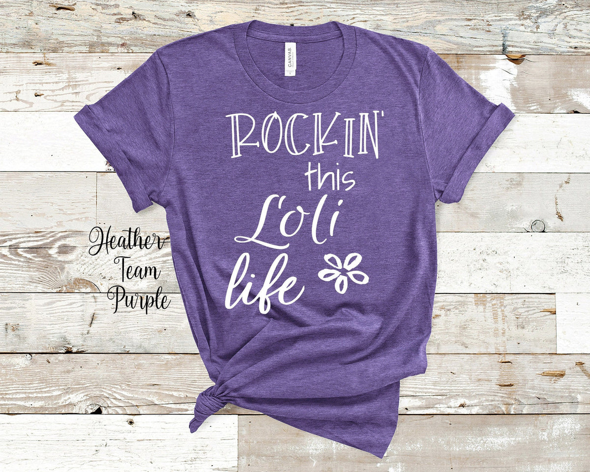 Rockin39 This Loli Life Grandma Tshirt Special Grandmother Gift Idea for Mother39s Day Birthday Christmas or Pregnancy Reveal Announcement Graphic Tee – Cozy Vibes · Great Gift For Fans