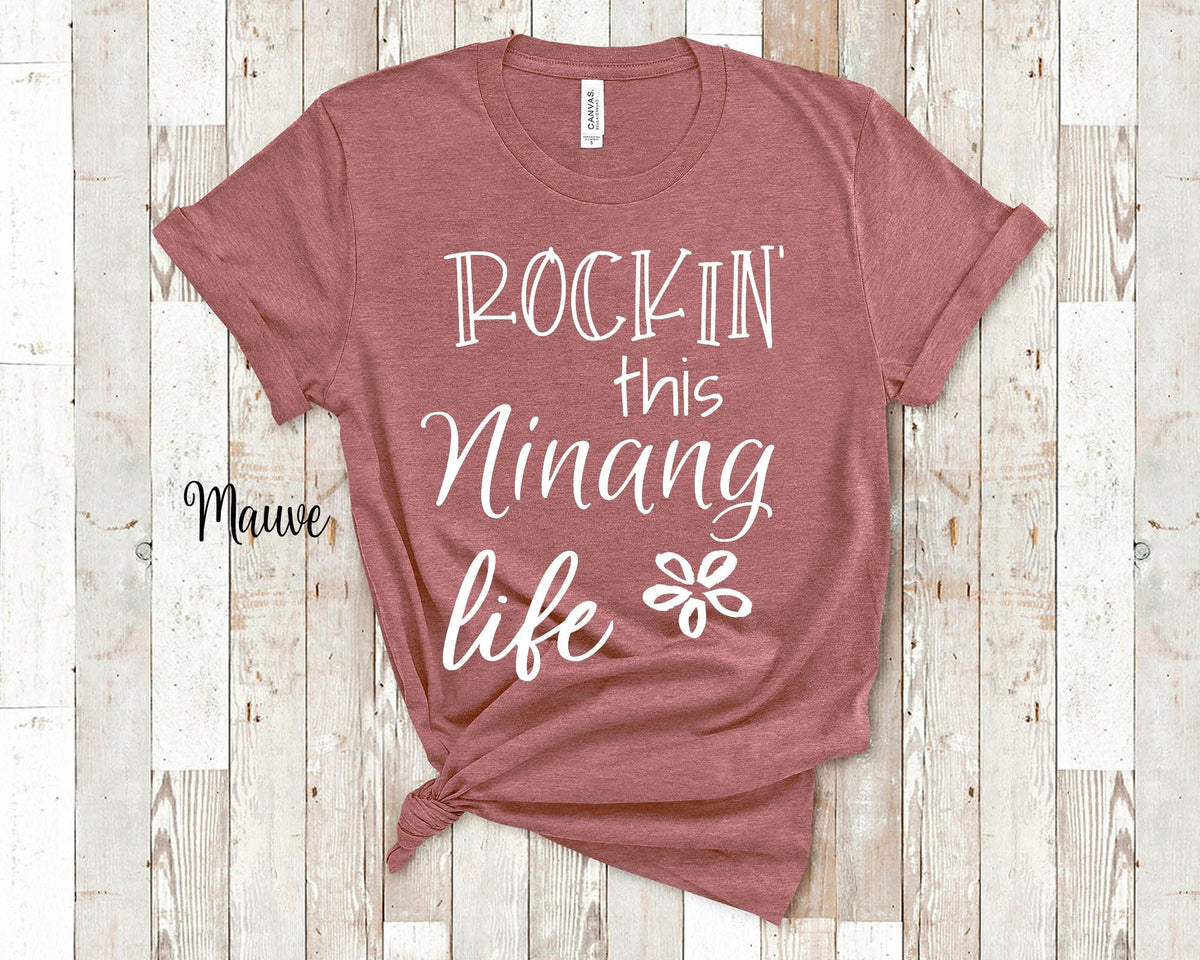 Rockin This Ninang Life Godmother Tshirt Filipino or Spanish Gift Idea for Mother39s Day Birthday Christmas or Pregnancy Reveal Graphic Tee – Cozy Vibes · Trending Graphic Apparel