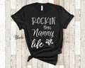 Rockin This Nanny Life Grandma Tshirt Special Grandmother Gift Idea for Mother39s Day Birthday Christmas or Pregnancy Reveal Announcement Graphic Tee – Fan Favorite · High-Quality Print