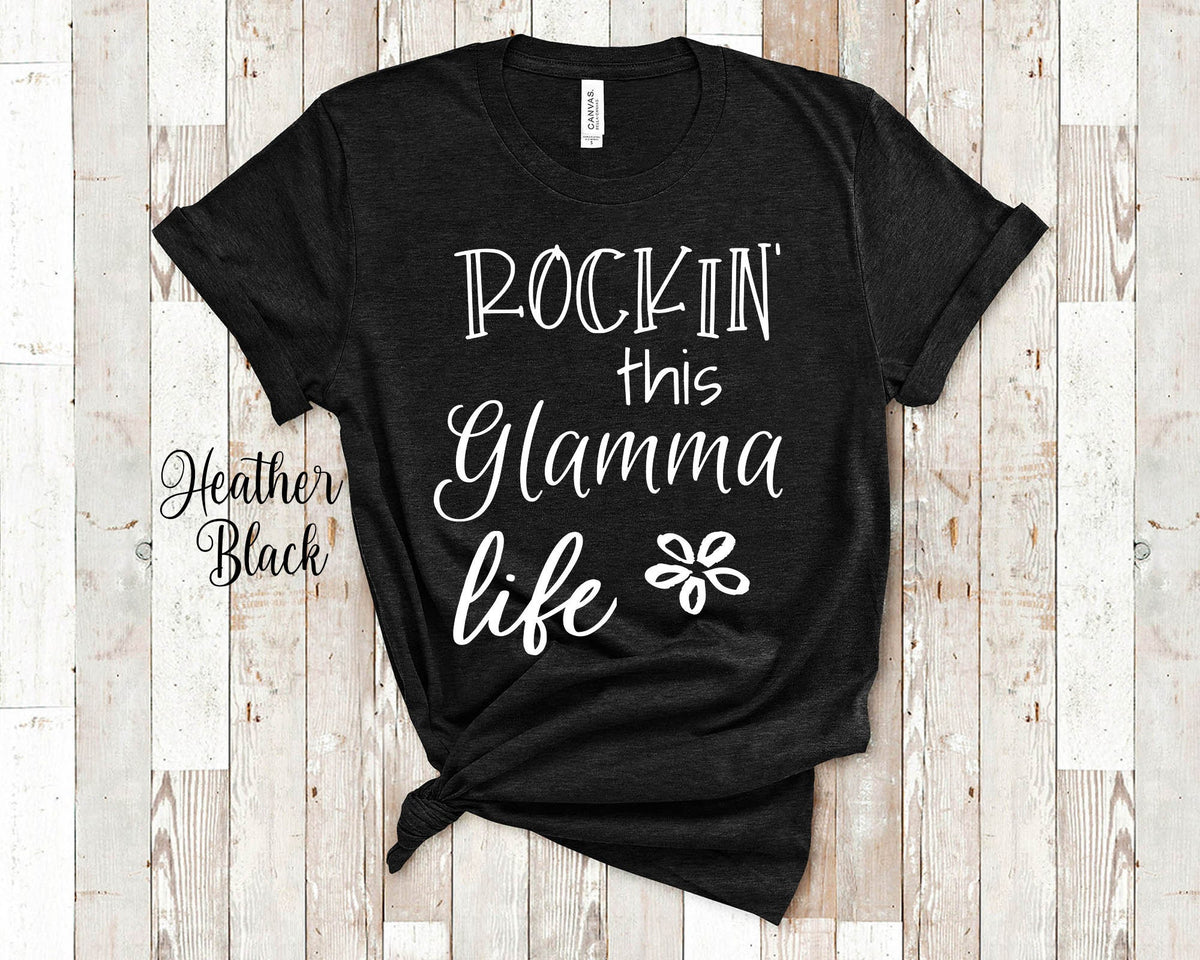 Rockin This Glamma Life Grandma Tshirt Special Grandmother Gift Idea for Mother39s Day Birthday Christmas or Pregnancy Reveal Announcement Graphic Tee – Aesthetic Look · Top Pick For Any Outfit