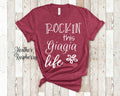 Rockin This Giagia Life Grandma Tshirt Special Grandmother Gift Idea for Mother39s Day Birthday Christmas or Pregnancy Reveal Announcement Graphic Tee – Feel-Good Design · High-Quality Print