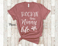 Rockin This Ninny Life Grandma Tshirt Special Grandmother Gift Idea for Mother39s Day Birthday Christmas or Pregnancy Reveal Announcement Graphic Tee – Warm & Stylish · High-Quality Print