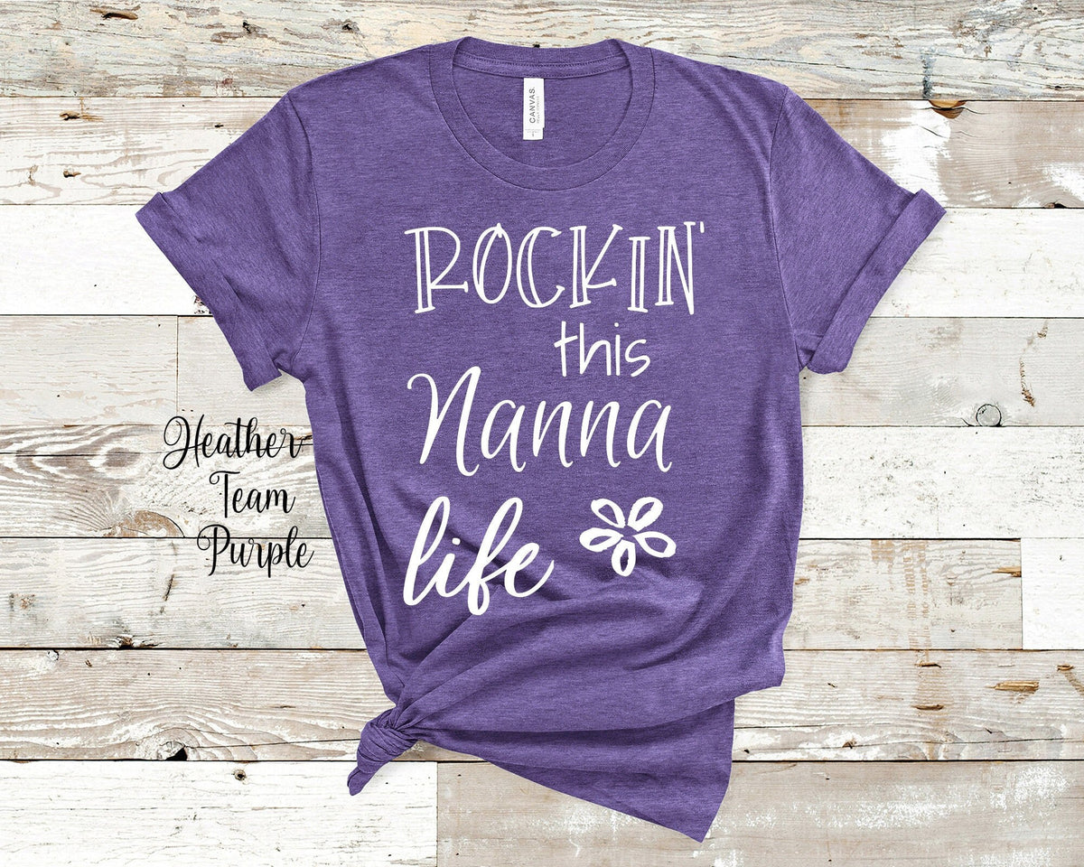 Rockin This Nanna Life Grandma Tshirt Special Grandmother Gift Idea for Mother39s Day Birthday Christmas or Pregnancy Reveal Announcement Graphic Tee – Bold Style · Trending Graphic Apparel