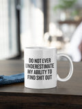 Detective Coffee Mug Private Detective Gift Private Investigator Present Ability To Find Shit Out Graphic Tee – Feel-Good Design · Great Gift For Fans
