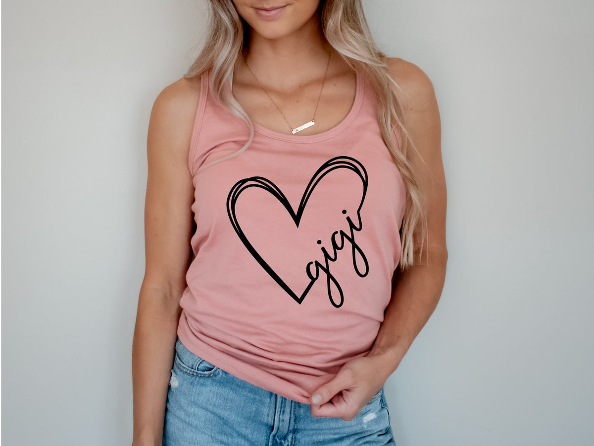 Mother39s Day Gift Gigi Tank Top Git for Mom Grandmother Racerback Tank Top For Woman Summer Tank Tops Grandma Tank Tank Top – Everyday Comfort · High-Quality Print