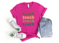 Retro Leopard Teach Shirt Retro Teach Shirt Retro Teach T Shirt Teacher Raglan Retro Teacher Shirt Teacher Leopard Shirts Graphic Tee – Cozy Vibes · Perfect For Daily Wear