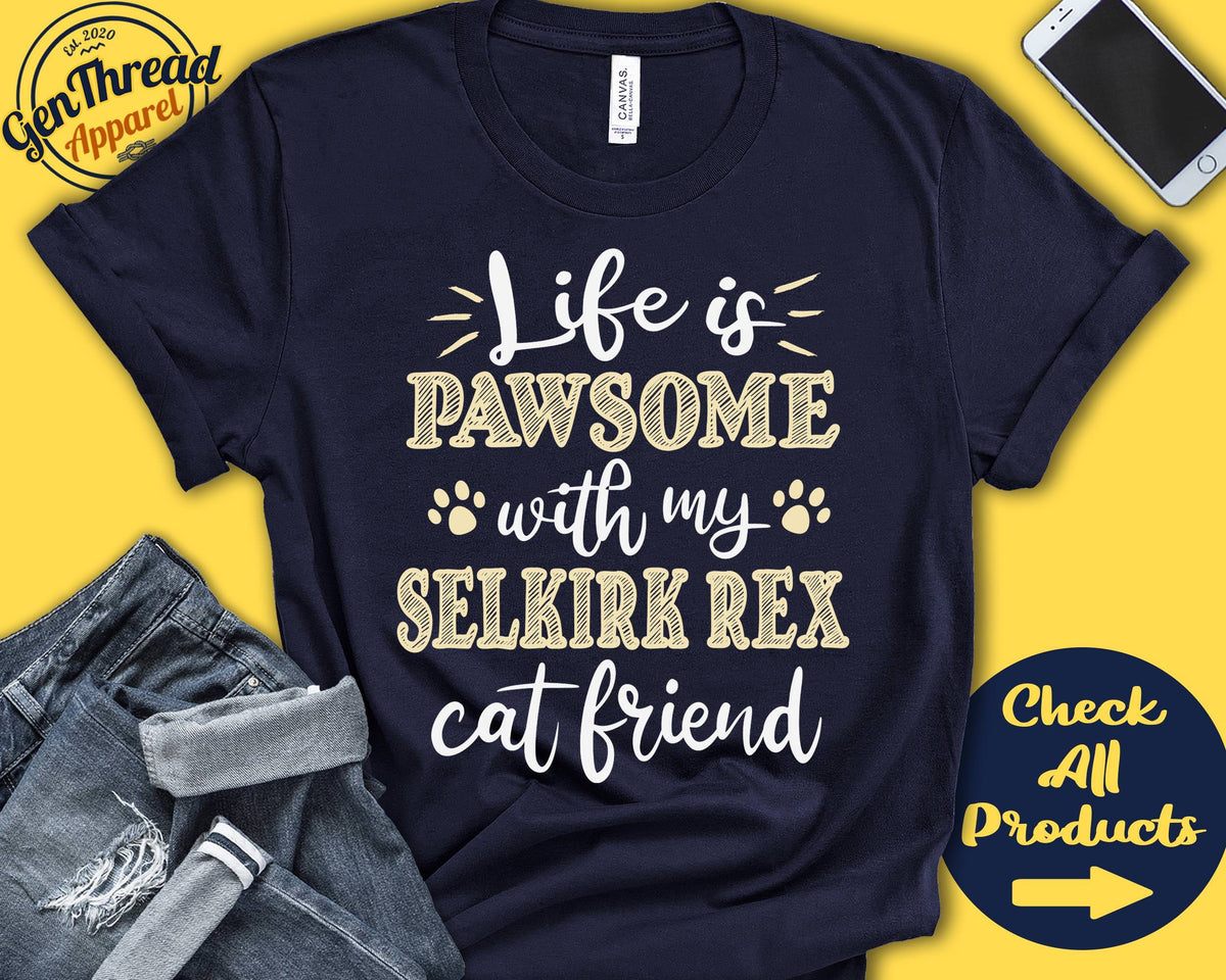 Selkirk Rex Shirt Selkirk Rex Gift Selkirk Rex Cat Lover New Pet Parent New Cat Parent Cat Mom Pawsome Tank Hoodie A0577 Hoodie – Soft Feel · Must-Have Style