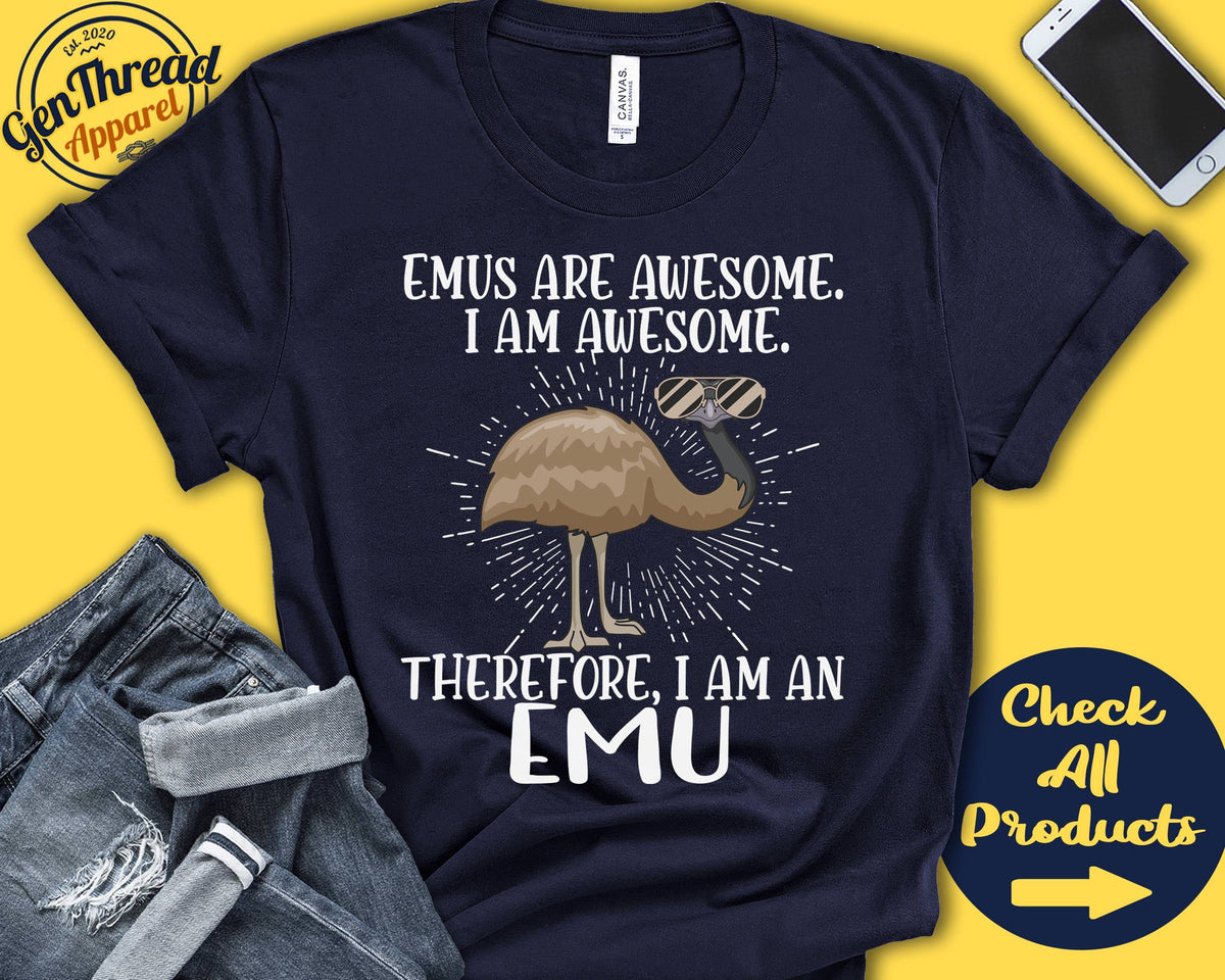 Emu Shirt Emu Lover Gift Zoo Zoologist Ornithology Ornithologist Funny Cool Awesome Animal Tank Hoodie A3046 Hoodie – Premium Graphic · High-Quality Print