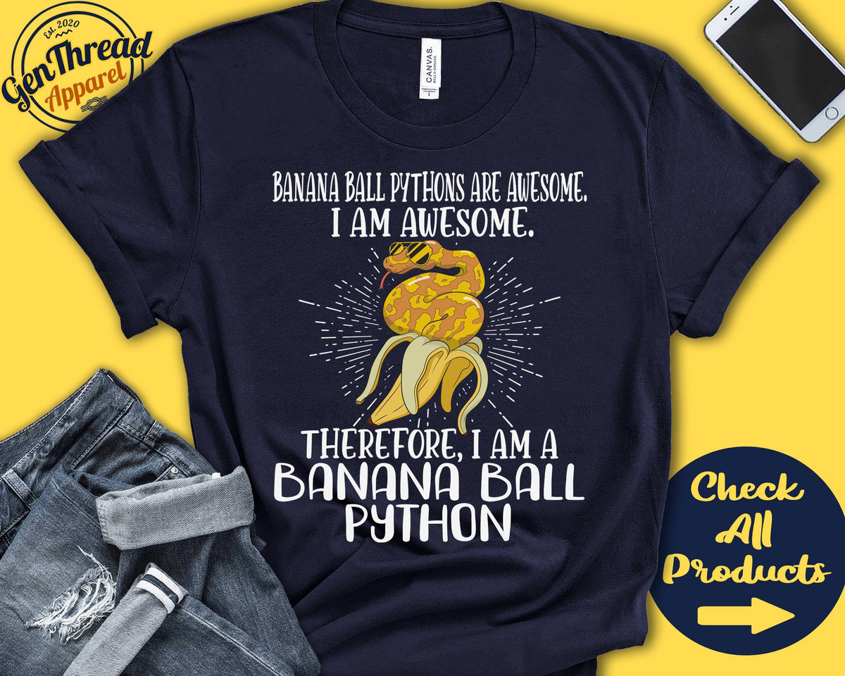 Banana Ball Python Shirt Python Lover Gift Zoo Zoologist Herpetology Herpetologist Funny Cool Awesome Animal Tank Hoodie A3249 Hoodie – Warm & Stylish · Trending Graphic Apparel