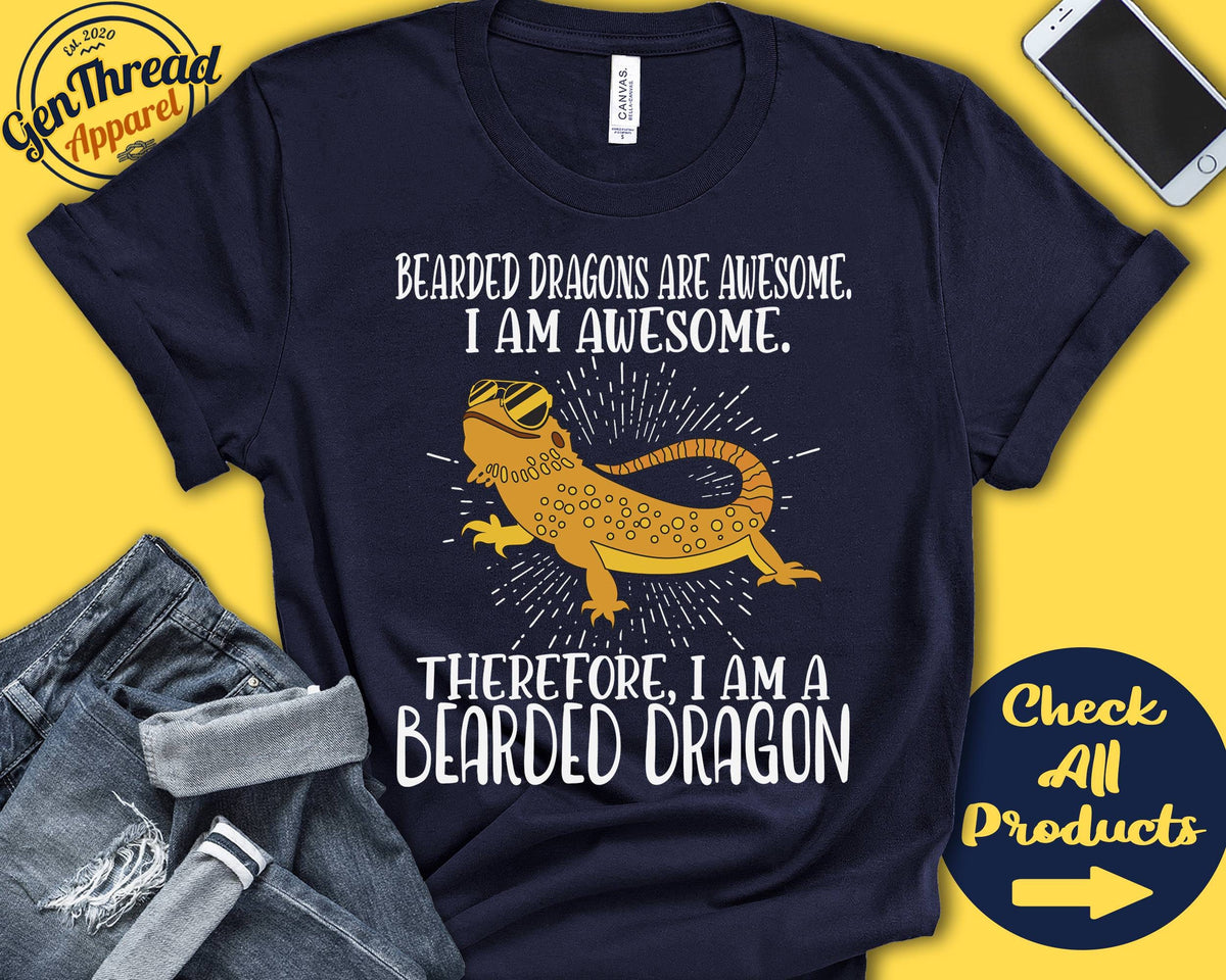 Bearded Dragon Shirt Bearded Dragon Lover Gift Zoo Herpetology Herpetologist Funny Cool Awesome Animal Tank Hoodie A3263 Hoodie – Feel-Good Design · High-Quality Print