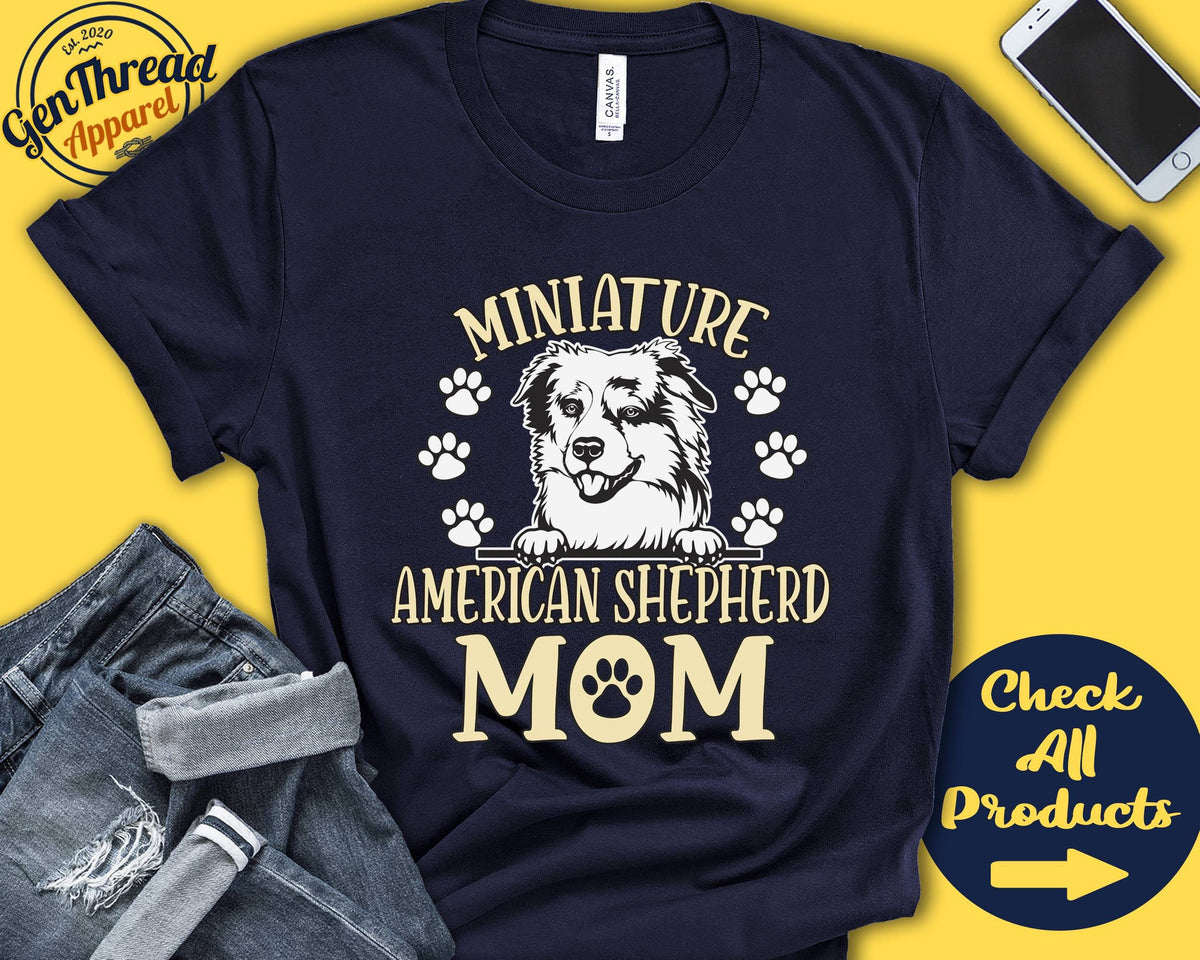 Miniature American Shepherd Mom Mini Shepherd Shirt Gift Mama New Dog Parent Dog Owner Lover Breed Tee Tank Hoodie A3363 Hoodie – Premium Graphic · Perfect For Daily Wear