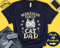 Norwegian Forest Cat Dad Norwegian Cat Shirt Gift Papa Lover New Cat Parent Owner Pet Name Breed Tee Tank Hoodie A3632 Hoodie – Warm & Stylish · Top Pick For Any Outfit