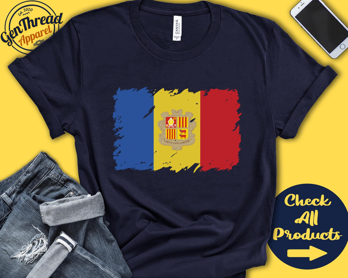 Andorra Flag Shirt Gift For Andorran Gift Proud Andorran Pride Andorran Root Europe Flag Country Shirt Tank Hoodie F0003 Hoodie – Bold Style · Perfect For Daily Wear
