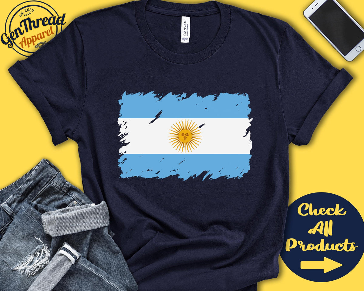 Argentina Flag Shirt Gift For Argentinian Gift Proud Argentinian Pride South America Flag Country Shirt Tank Hoodie F0006 Hoodie – Bold Style · Trending Graphic Apparel
