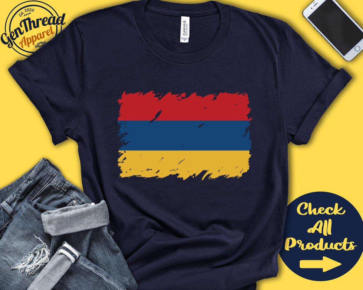 Armenia Flag Shirt Gift For Armenian Gift Proud Armenian Pride Armenian Root West Asia Flag Country Shirt Tank Hoodie F0007 Hoodie – Cozy Vibes · Great Gift For Fans