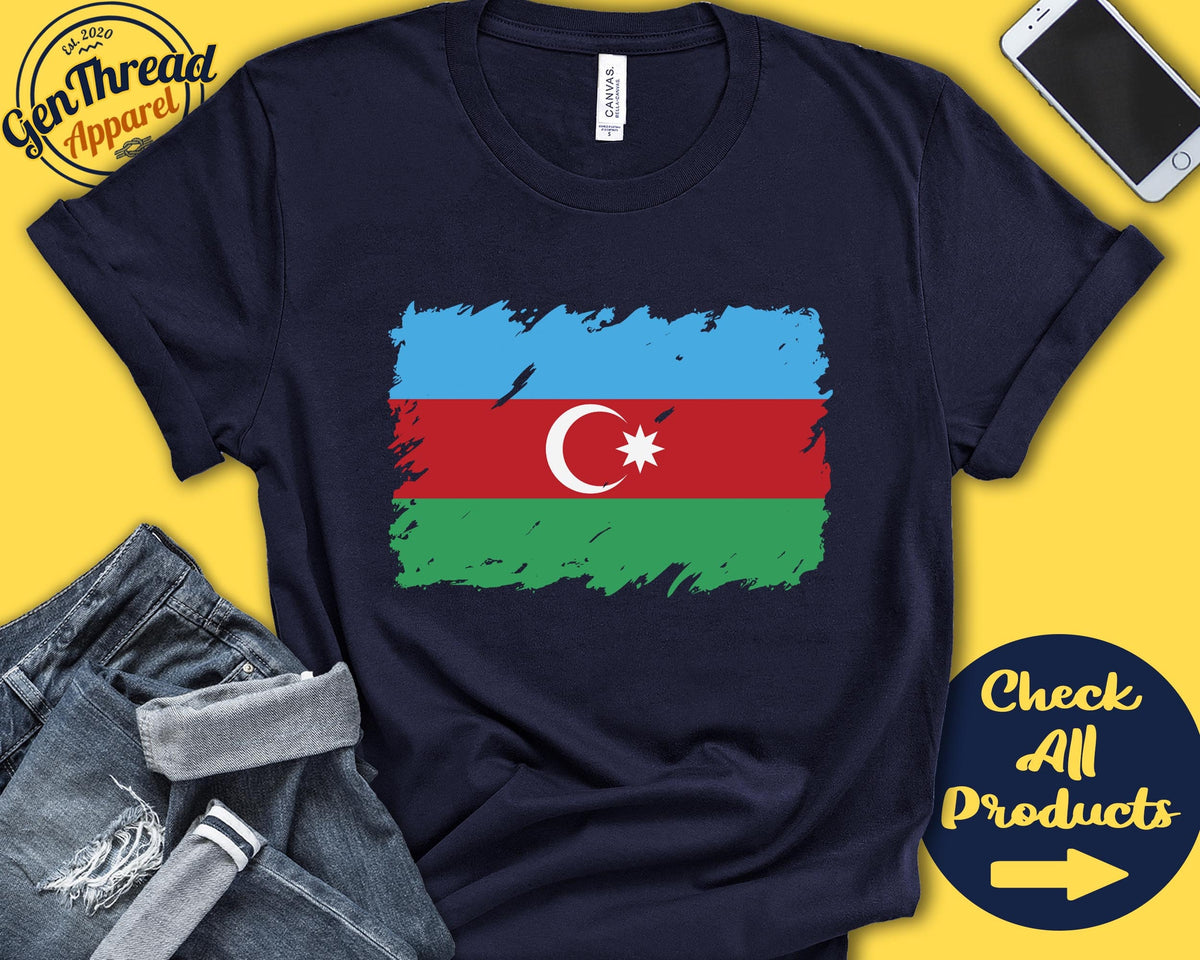 Azerbaijan Flag Shirt Gift For Azerbaijani Gift Proud Azerbaijani Pride West Asia Flag Country Shirt Tank Hoodie F0010 Hoodie – Feel-Good Design · Perfect For Daily Wear