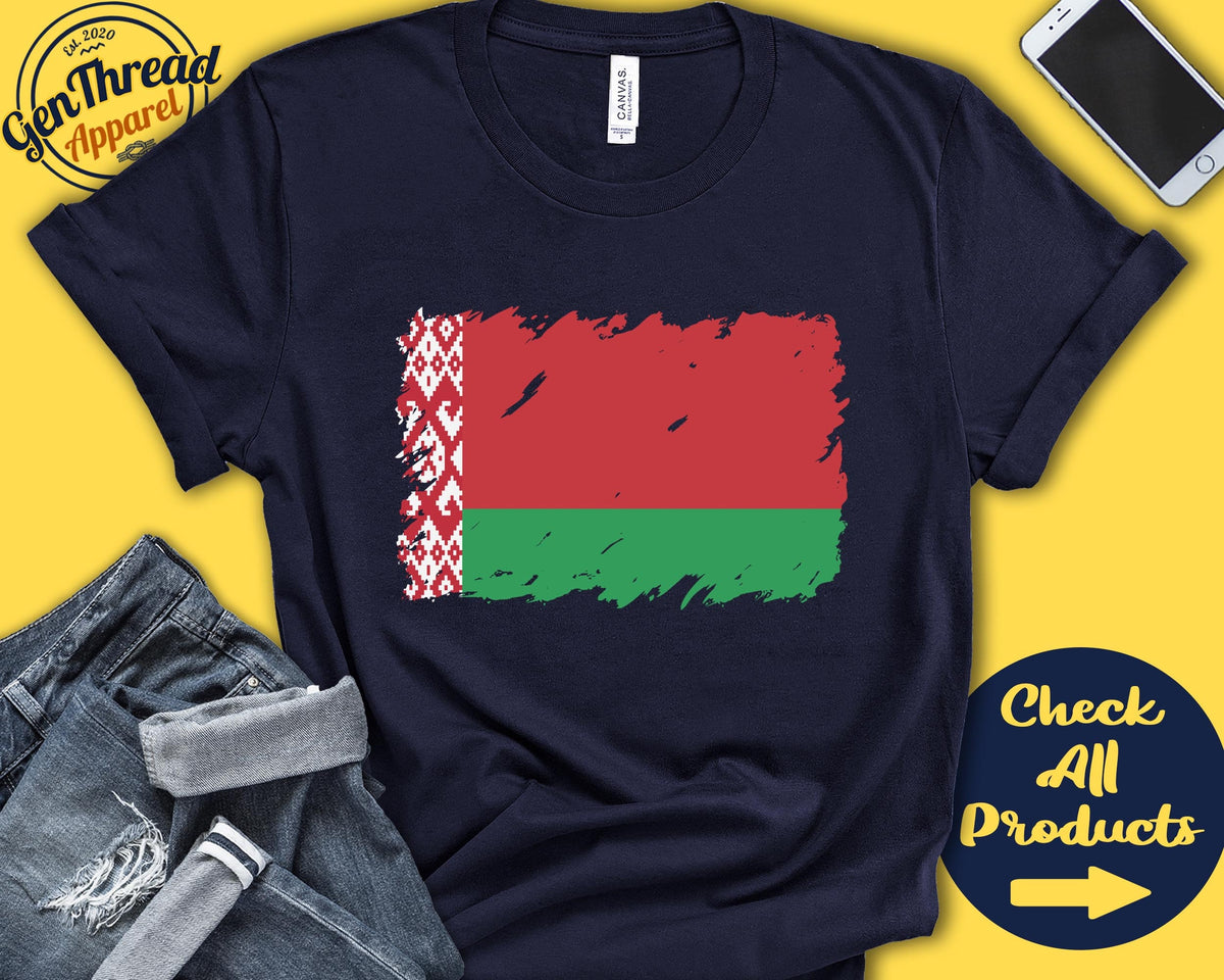 Belarus Flag Shirt Gift For Belarusian Gift Proud Belarusian Pride Belarusian Root Europe Flag Country Shirt Tank Hoodie F0015 Hoodie – Warm & Stylish · Trending Graphic Apparel