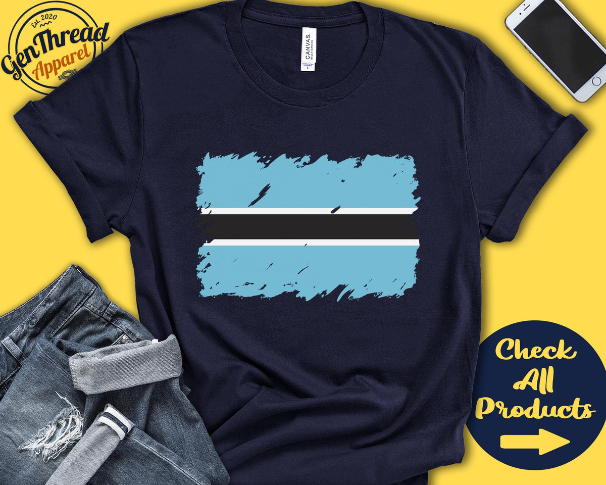 Botswana Flag Shirt Gift For Botswanan Gift Proud Botswanan Pride South Africa Flag Country Shirt Tank Hoodie F0022 Hoodie – Easygoing Wear · Perfect For Daily Wear
