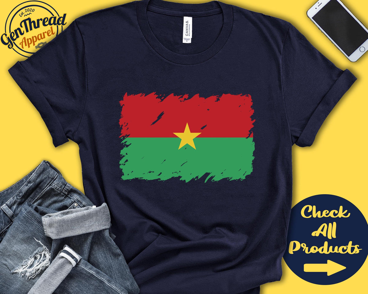 Burkina Flag Shirt Gift For Burkinese Gift Proud Burkinese Pride Burkinese Root West Africa Flag Country Shirt Tank Hoodie F0026 Hoodie – Soft Feel · Top Pick For Any Outfit