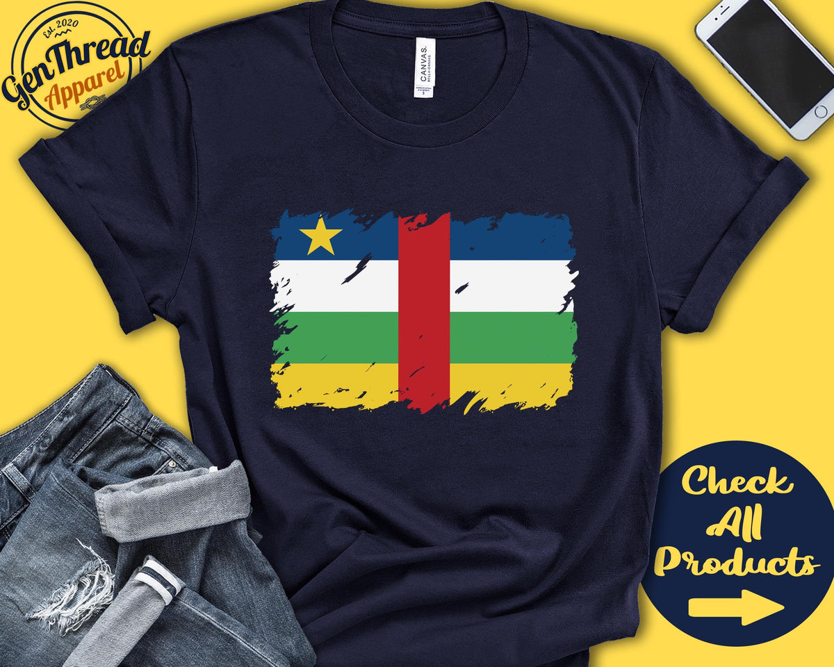Central African Republic Flag Shirt Gift For African Gift Proud African Pride Central Africa Flag Country Shirt Tank Hoodie F0032 Hoodie – Aesthetic Look · High-Quality Print